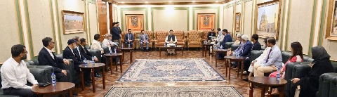 Islamabad 16.06.2026: Speaker National Assembly Sardar Ayaz Sadiq in a meeting with Bangladeshi delegation of members of Higher Education at Parliament House
